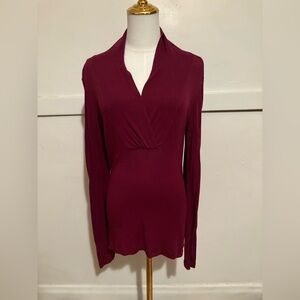Banana Republic Burgundy Long Sleeve Top
